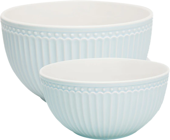 Greengate Servin bowl / Servierschüssel 2er Set Alice pale blue