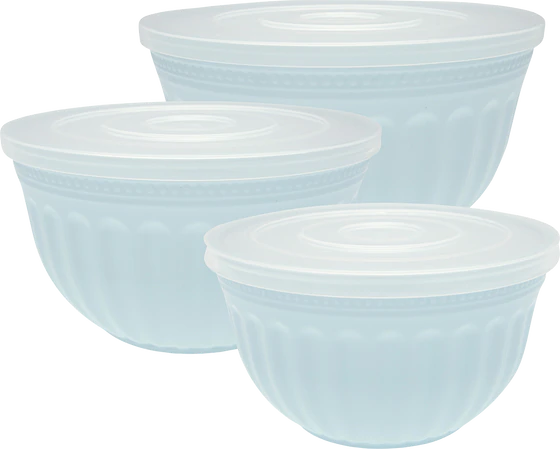 Greengate 3er Set Aufbewahrungsdose mit Deckel / Plastic Bowl w/lid Alice pale blue