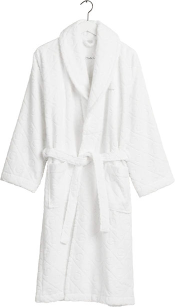 Gant Organic Cotton G Bademantel - 110 white