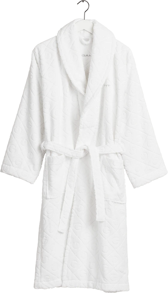 Gant Organic Cotton G Bademantel - 110 white