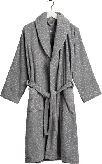 Gant Organic Cotton G Bademantel - 161 elephant grey