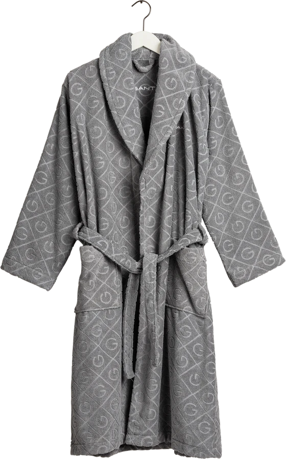 Gant Organic Cotton G Bademantel - 161 elephant grey