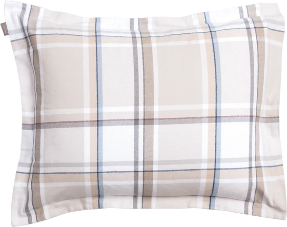 Gant Home Flannel Check Kissenbezug - grey 160
