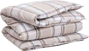 Gant Flannel Check Bettdeckenbezug - grey 160