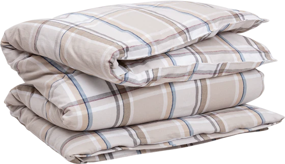 Gant Flannel Check Bettdeckenbezug - grey 160