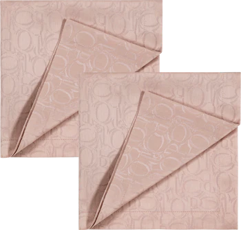 Serviette Ornament 2er Set 50x50 Rose