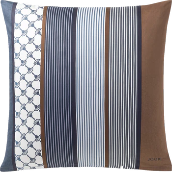 JOOP! Kissen Cornflower Stripes Deep Ocean – Elegantes Comfort-Satin-Design