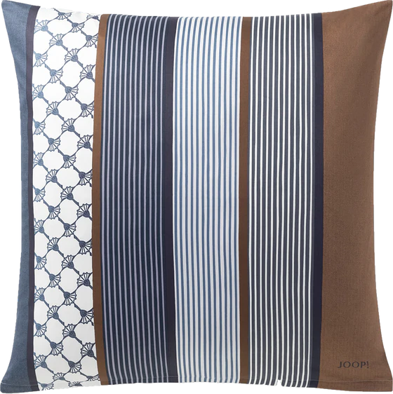 JOOP! Kissen Cornflower Stripes Deep Ocean – Elegantes Comfort-Satin-Design