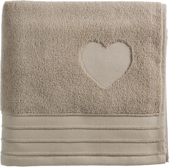 Riviera Maison HEART Taupe Frottiertuch