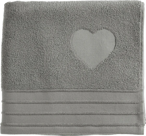 Riviera Maison HEART Anthracite Frottiertuch