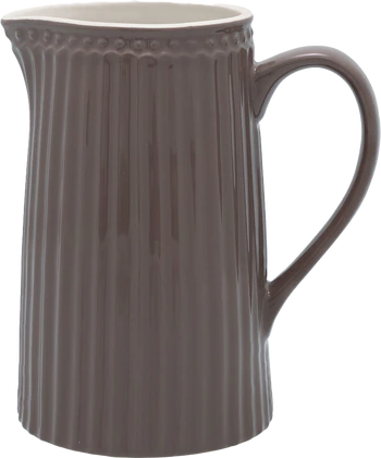 Greengate Kanne Alice | Zeitloser Keramikkrug in dark chocolate 1 Liter | Hochwertiger Jug