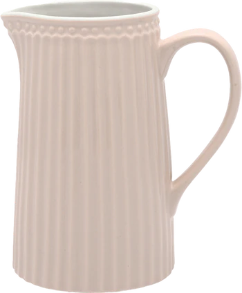 Greengate Kanne Alice | Zeitloser Keramikkrug in creamy fudge 1 Liter | Hochwertiger Jug