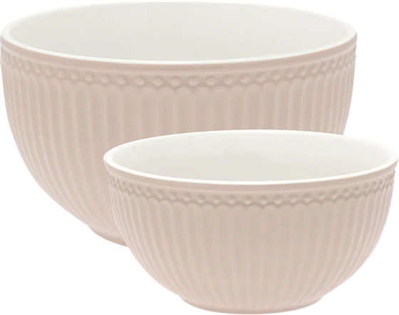 Greengate ALICE Creamy fudge Servierschüssel 2er Set