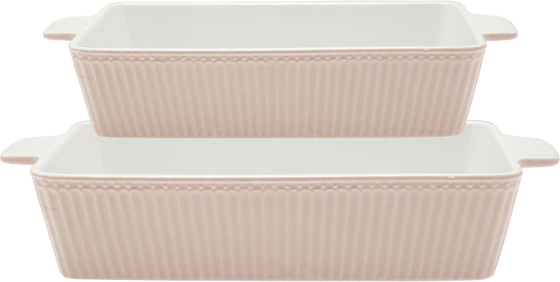Greengate Dishes Alice rectangular creamy fudge set of 2