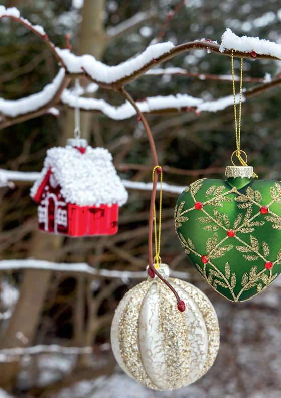 Greengate MITTEN SNOWFLAKE Dark Green Large Weihnachtskugel