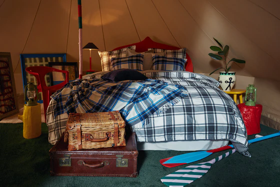 Gant Home Flannel Check Kissenbezug - marine 410