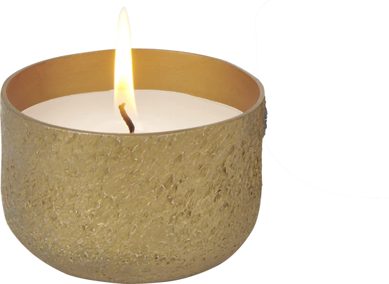 Lambert Alea Teelichthalter mit Kerze antik gold 