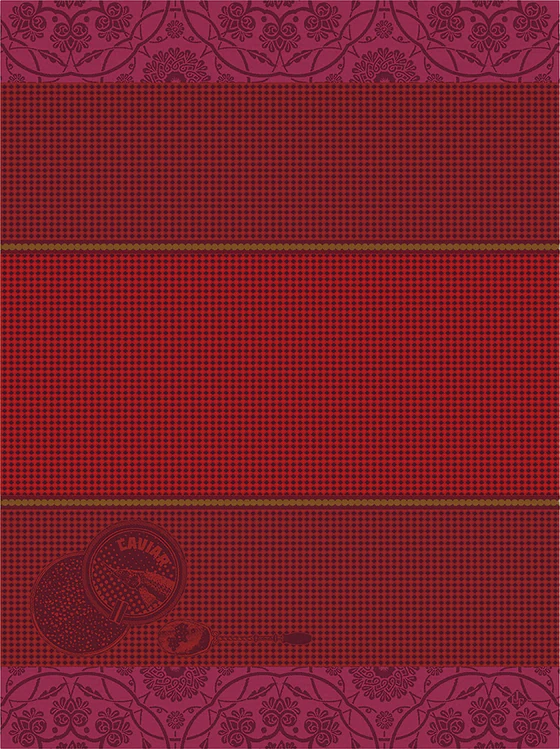 Le Jacquard Francais Tsar Red / Sevruga Küchenhandtuch