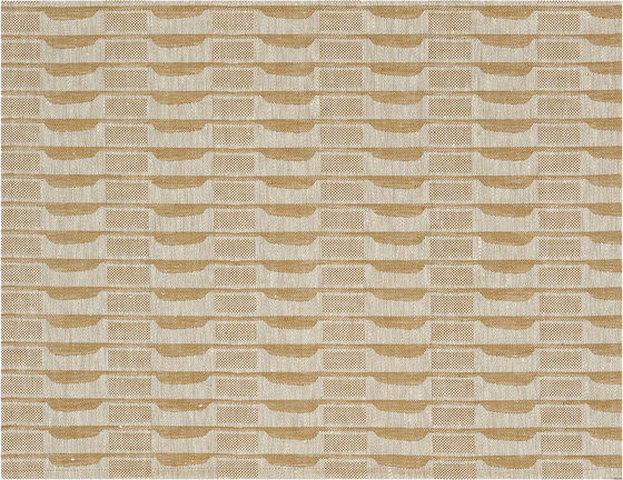 Le Jacquard Francais CASUAL Ethnic Beige / Algue Tischset Leinen /beschichtet