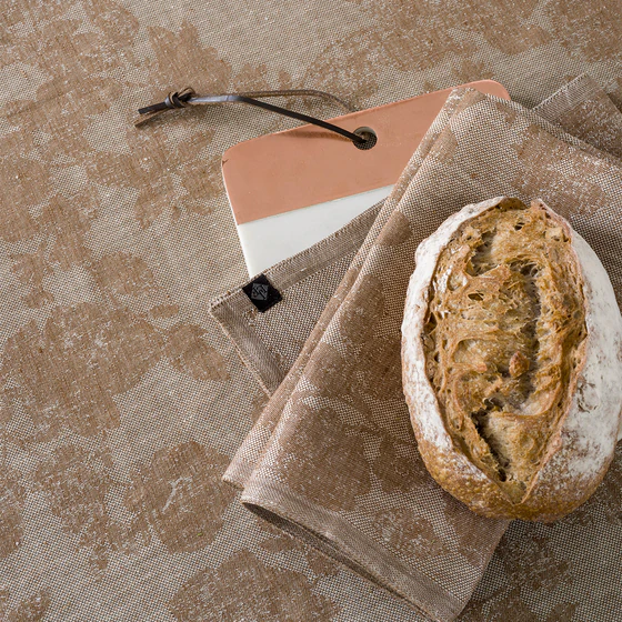 Le Jacquard Francais Casual Brown / Noisette Serviette Leinen