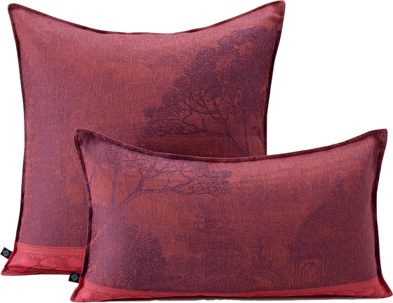 Le Jacquard Francais Symphonie Baroque Maroon / Opera Kissenbezug