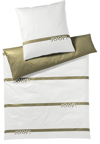 Joop Logo Stripes Bettwäsche 4101-4 olive