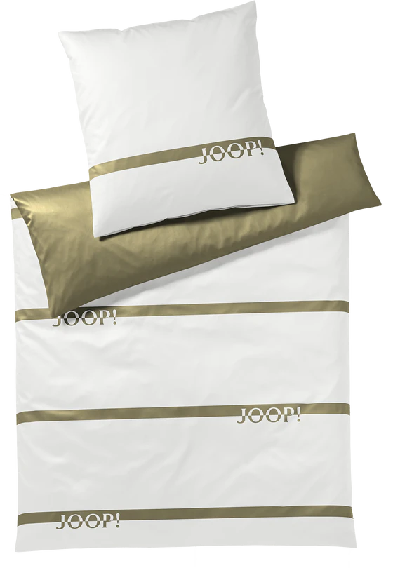 Joop Logo Stripes Bettwäsche 4101-4 olive