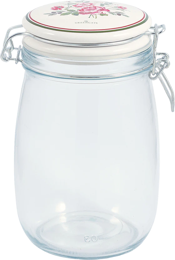 Greengate Leonora White Vorratsglas 1 L