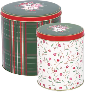 Greengate Dagmar check Green Dose 2er Set