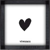 VT wonen Bilderrahmen Holz Schwarz 18x18x4 cm
