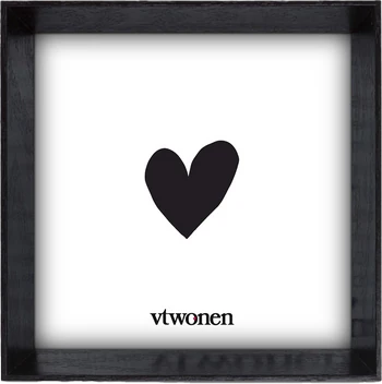 VT wonen Bilderrahmen Holz Schwarz 18x18x4 cm