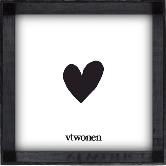 VT wonen Bilderrahmen Holz Schwarz 18x18x4 cm