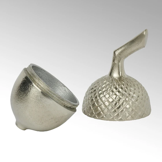 Lambert Nocciola Deko-Objekt silber L 13 x D 7 cm