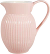 Greengate Jug Alice | Zeitlose Kanne in Pale Pink | Hochwertiger Keramikkrug