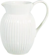 Greengate Jug Alice White | Zeitlose Kanne in weiß | Hochwertiger Keramikkrug
