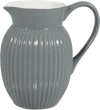 Greengate Jug Alice | Zeitlose Kanne in Stone Grey | Hochwertiger Keramikkrug