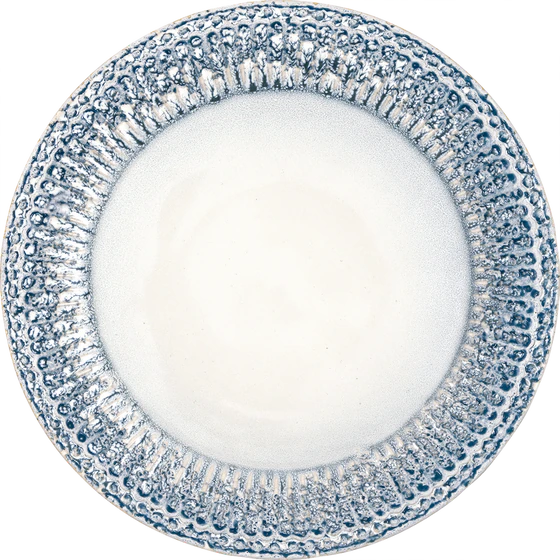 Greengate Plate Ripple Blue 23 cm