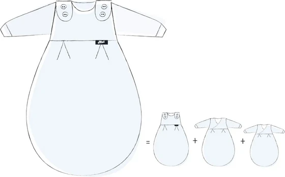 ALVI® Baby-Mäxchen Außensack - Pretty 111-2 | Mitwachsender Babyschlafsack 2,5 TOG