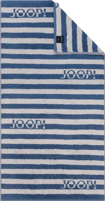 JOOP! Split Stripes 1713 - 17 in Ozean – Extraflauschiges Walkfrottier mit stilvollem Streifenmuster