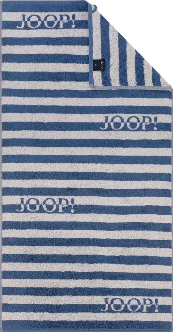 JOOP! Split Stripes 1713 - 17 in Ozean – Extraflauschiges Walkfrottier mit stilvollem Streifenmuster