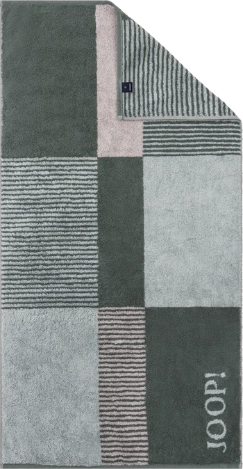 JOOP! Divided Squares 1705-44 in Salbei – Edles Walkfrottier mit modernem Squares-Design