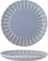 Bloomingville Latina Teller – Großer Steinzeug-Teller in Hellblau mit gewelltem Rand (27 cm)