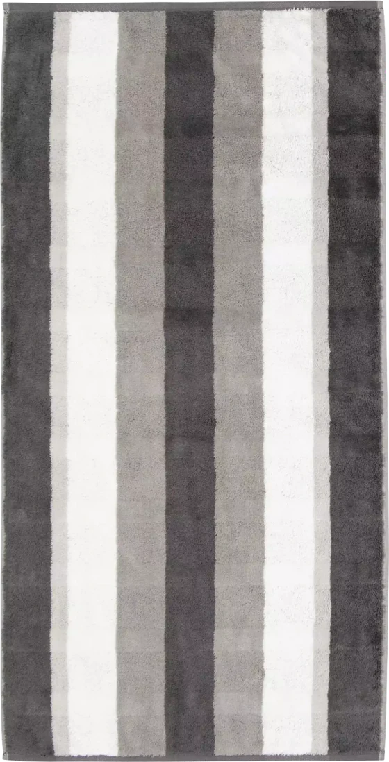 Cawö Frottiertücher Noblesse Stripe 1087 Anthrazit – Edle Handtücher aus 100 % Baumwolle