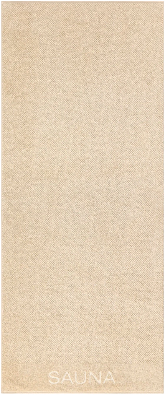 Cawö Saunatuch Pure 6501-370 Beige – Hochwertiges Saunatuch aus 100 % Baumwolle