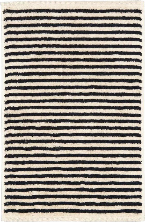 Cawö Frottiertücher Natural 6216-39 Natur-Schwarz – Elegante Streifen-Handtücher aus 100 % Baumwolle