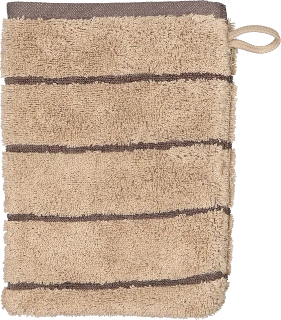 Cawö Handtuch Balance 6232-39 Sand – Hochwertiges Wende-Handtuch im Streifen-Design aus 100 % Baumwolle