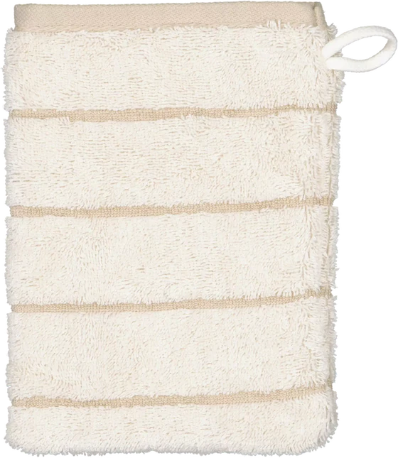Cawö Handtuch Balance 6232-33 Natur – Hochwertiges Wende-Handtuch im Streifen-Design aus 100 % Baumwolle