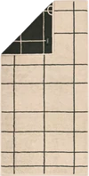 Cawö Handtuch Atelier 6240-37 Beige – Hochwertiges Wende-Handtuch mit Karomuster aus 100 % Baumwolle
