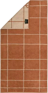 Cawö Handtuch Atelier 6240-33 Kupfer – Edles Wende-Handtuch mit Karomuster aus 100 % Baumwolle