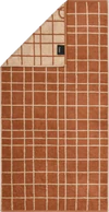 Cawö Handtuch Atelier 6241-33 Kupfer – Edles Wende-Handtuch mit feinem Karomuster aus 100 % Baumwolle
